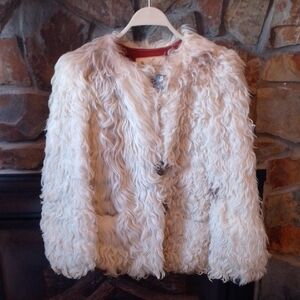 Rare Long-haired Raw Sheep Wool Jacket And Scarf Inuk Inuit 2009